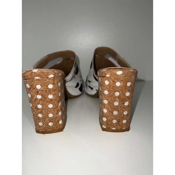 L’artiste POLKA DOT BIRDS OF PARADISE CHUNKY HEELED LORENETTI SANDALS - SIZE 40 - Picture 7 of 10